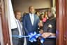 L-R: Managing Director, Bank of Industry (BoI), Olukayode Pitan; Head, Corporate Bank, Fidelity Bank Plc, Obaro Odeghe; and H.E Dr., Executive Governor, Abia State, Okezie Ikpeazu; at the official commissioning of a new secretariat donated by Fidelity Bank to the Leather Products Manufacturers Association of Abia State (LEPMAAS) in Aba on Wednesday.