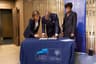 Professor Ngaire Woods, Dean, Blavatnik School of Government; Aigboje Aig-Imoukhuede, Founder, Africa Initiative for Governance (AIG) and Ofovwe Aig-Imoukhude, Board Member, AIG, signing the Deed of Gift to the Blavatnik School, Oxford University



