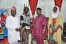 L-R: Director Commercial Directorate, United Bank for Africa (UBA) Plc. Feyi Ogoji; a staff of UBA and Winner of the Best Dressed, Male Category Abdullahi Egunjobi; Group Deputy Managing Director, UBA Plc. Victor Osadolor; Group Head, Risk Management, UBA Plc. Kubi Momoh during the 2017 Africa Day Celebrations held at UBA House, Lagos last week.
