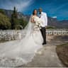 Newest and hottest couple, Banky W and Adesua during their wedding ceremony in Cape Town which was held on 25th Nov. 2017.