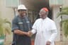 Cardinal Arinze visits Gov. Obiano: Anambra State Governor, Chief Willie Obiano (left), receiving His Eminence, Francis Cardinal Arinze; Prefect Emeritus, Congregation for Divine Worship and Discipline of the Sacraments at the Vatican, who paid him a courtesy visit at the Governor's Office in Awka . . . on Tuesday,March 25, 2014.
