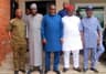 R-L- Senator Andrew Uchendu, Senator Ogba Obinna(red cap), Prof Charles Dokubo, Special Adviser to the President on Niger Delta Affairs, Senator Baba Kaka Bashir Garbai, Vice Chairman Senate Committee on Niger Delta and Senator Yele Omogunwa, when the Senate Committee members, on Niger Delta paid a courtesy visit to the Amnesty office on September 11, in Abuja. 

