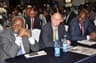 Flag-off of Mobile Number Portability in Lagos, Nigeria, April 22, 2013 (L-R): Former Executive Chairman NCC, Ernest Ndukwe, CEO MTN, Brett Goschen and CEO/MD Airtel Nigeria, Segun Ogunsanya at the event. 