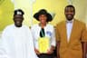 From left; Asiwaju Bola Ahmed Tinubu, APC leader; Senator Oluremi Tinubu and Pastor Enoch Adejare Adeboye, General Overseer, Redeemed Christian Church of God (RCCG), during Remi Tinubu's Ordination as an Assistant Pastor in the RCCG on Tuesday, Aug. 7, 2018. 