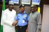 L-R: Managing Director, Shell Nigeria Exploration and Production Company (SNEPCo), Bayo Ojulari; Commissioner of Police, Lagos State Command, Zubairu Muazu; and SNEPCoâ€™s Security Operations Manager, Olasupo Olageshin, during a courtesy visit to the Commissioner in Ikeja, Lagos State on Friday.