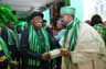 JONATHAN, SANUSI EXCHANGE PLEASANTRIES: 
President Goodluck Jonathan exchanging pleasantries with CBN Governor, Mr Sanusi Lamido Sanusi, at the â€˜Nigeria Nightâ€™ during the World Economic Forum . . . last week in Davos, Switzerland.
