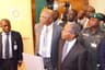 Managing Director of The Shell Petroleum Development Company of Nigeria Ltd and Country Chair, Shell Companies in Nigeria, Mr. Osagie Okunbor (2nd left), conducting Vice President Yemi Osinbajo round the Shell exhibition stand at the ongoing 21st Summit of the Nigeria Economic Summit in Abujaâ€¦ on Tuesday, Oct. 13, 2015.