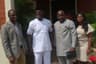 1306:  NEPZA MD, Hon. Emmanuel Jime (in white), with some management staff of the Ghana Free Trade Board (GFTB) who paid him a courtesy call on Wednesday at the Authority's Head-Office in Maitama, Abuja.
On his immediate left is the CEO of GFTB,  Mr. Michael Okyere Baafi.  (left).
