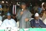 Vice President, Prof. Yemi Osinbajo (middle), Ogun State Governor, Senator Ibikunle Amosun (left) and Speaker, Ogun State House of Assembly, Rt. Hon. Suraj Ishola Adekunbi at Ayetoro where the VP commissioned  the Ayetoro Township Road on Feb. 2, 2016 as part of activities to mark the 40th anniversary of the state.