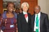 
Minister of Finance, Mrs Kemi Adeosun, Managing Director, IMF Madame Christie Lagarde, and CBN Governor, Mr Godwin Emefiele, during a courtesy visit to the IMF Headquarters in Washington DC, USA, on Sunday, Oct. 9, 2016.