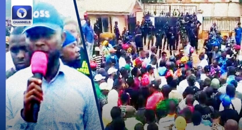 Edo Deputy Gov-Elect, APC youth keep watch over INEC HQ in Benin