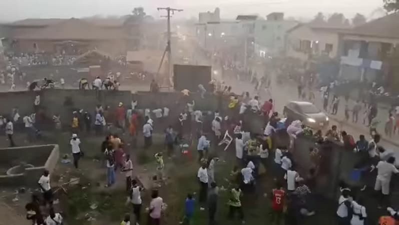 56 confirmed dead in riots caused by disputed referee decision during match in Guinea