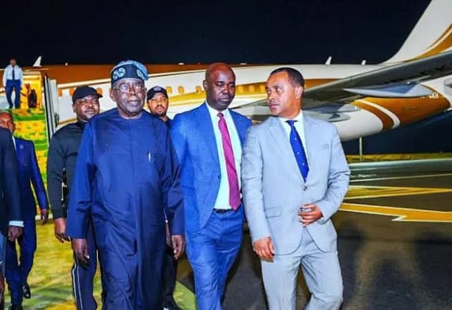 Tinubu arrives Ethiopia for AU Summit