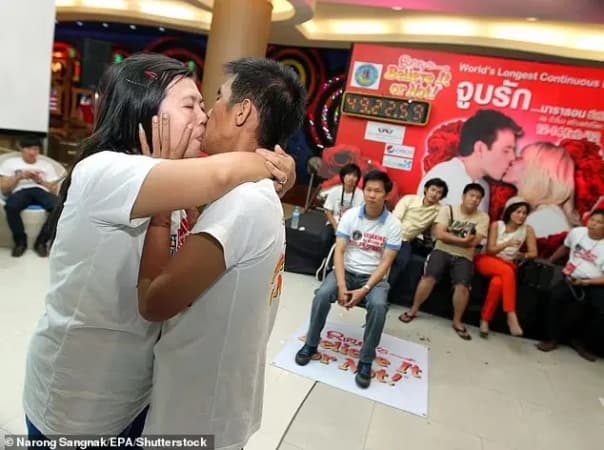 Couple who set world record for longest kiss split up