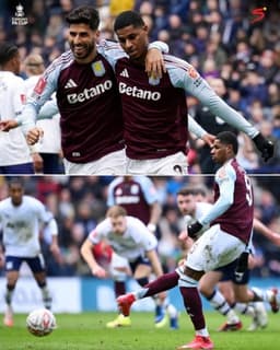 Rashford double fires Villa into FA Cup semis