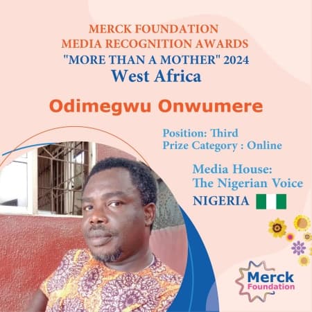 Onwumere comes 3rd in Merck Foundation West Africa media awards