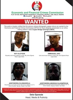 EFCC declares four wanted over CBEX crypto fraud