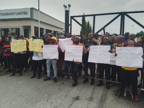 Workers protesting poor salary disrupt activities at Warri Refinery