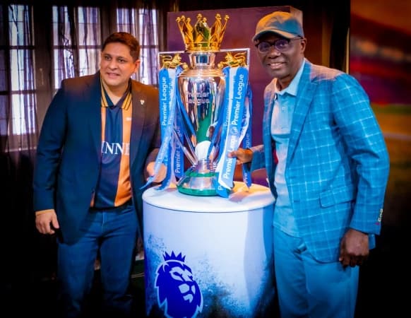 Sanwo-Olu receives EPL trophy in Lagos