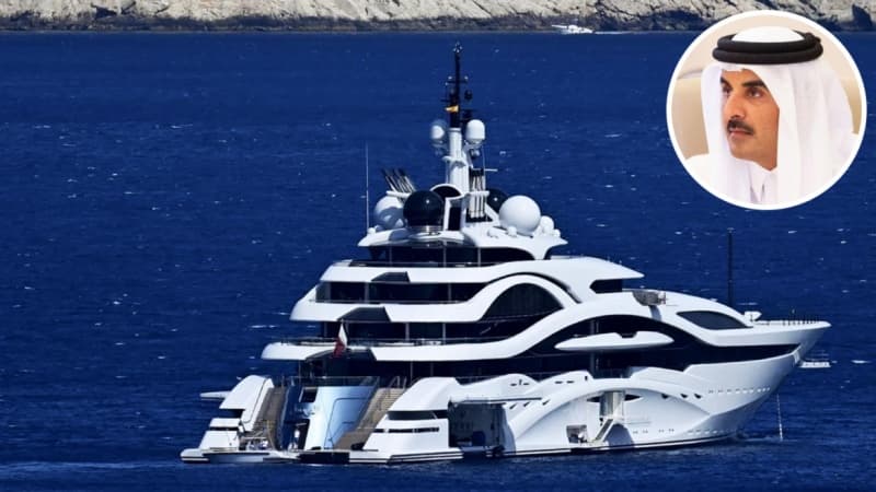After gifting Boeing 747 VIP jet to US, Qatar’s generous Emir escapes Doha’s scorching summer by sailing to Spain aboard his $500m superyacht 