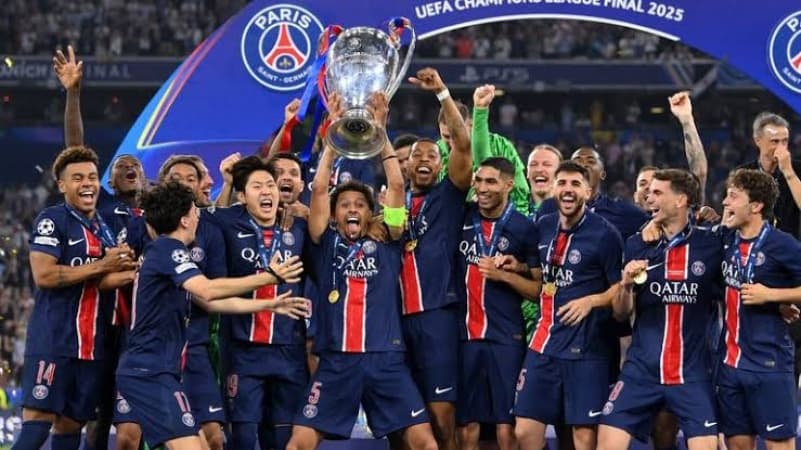 Champions League: Sensational PSG thrash Inter to lift trophy