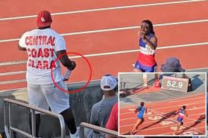 High school track star stripped of state title over celebration stunt that copied Olympic gold medalist: ‘I would say reinstate her’