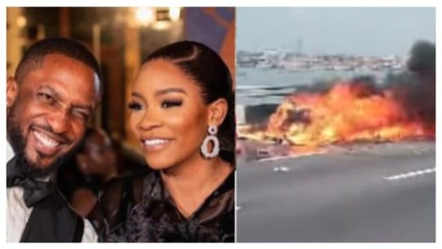 Darey Art Alade, wife escape car fire on Third Mainland Bridge