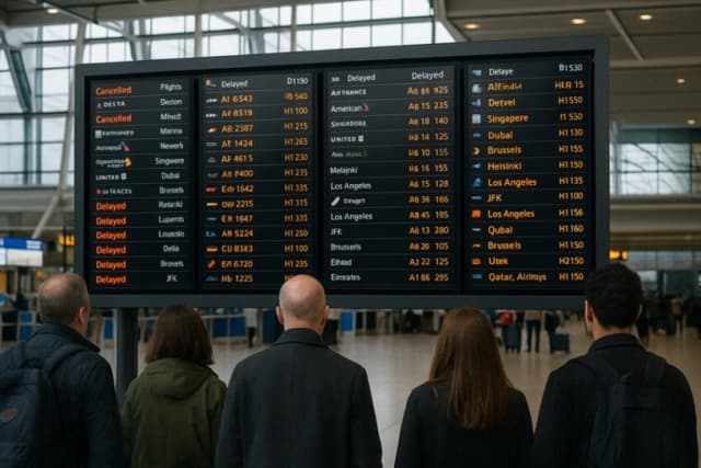 Over 300 Flights Cancelled and Delayed as Air France, American, Oman Air, Singapore, Qatar, Emirates, United and More Face New Disruptions at Heathrow, Schiphol and Charles de Gaulle Due to Operational Challenges