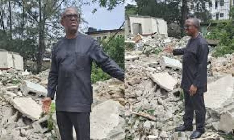Who demolished Peter Obi’s brother’s house?