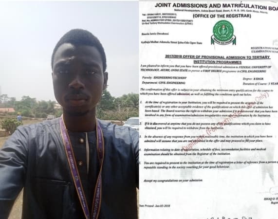 JAMB restores FUTA graduate’s admission status after fake flag