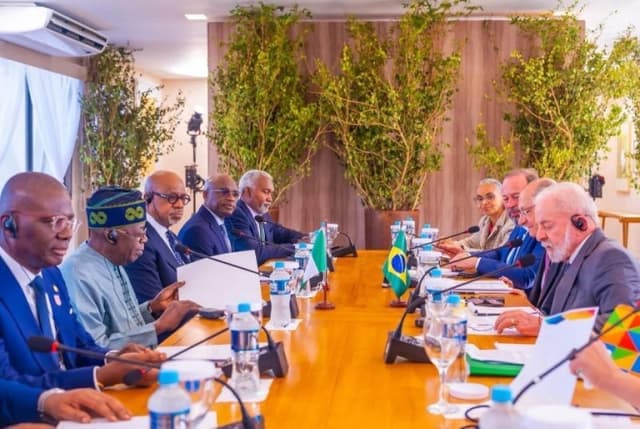 Tinubu under fire over ‘lopsided’ seating arrangement during Brazil outing