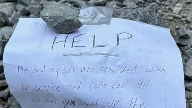 Mother and son rescued in California forest after leaving handwritten notes