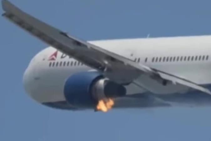 Passenger plane catches fire minutes after take-off