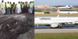 Germany-Bound Lufthansa flight offloads 45 passengers, luggage over damaged runway at Abuja airport