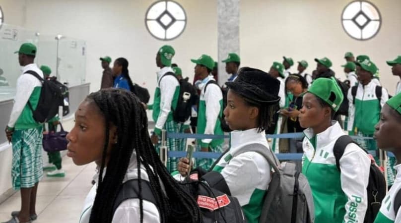 Team Nigeria arrive Algeria for maiden ANOCA African schools’ sports.