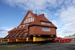 Swedish town moves historic 672-tonne wooden Church to safer ground