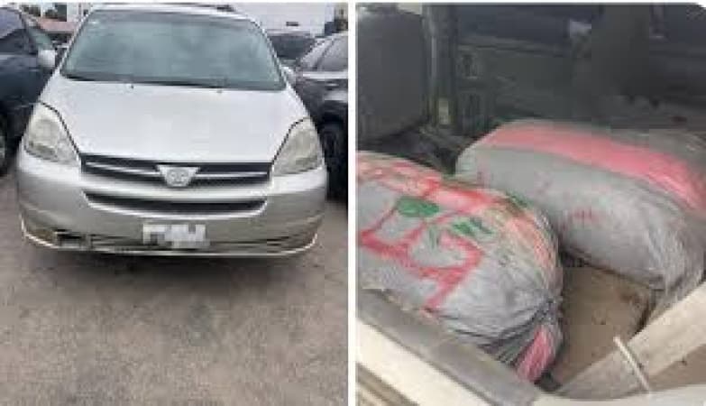 Fleeing driver abandons car with bags of cannabis in Lagos