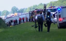 Many, including children, reported dead after tour bus with about 50 people crashes in US