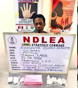 NDLEA detains widow using fake pregnancy to traffic cocaine in Lagos