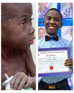 Nigerian boy branded a witch, rescued by aid worker, graduates primary school