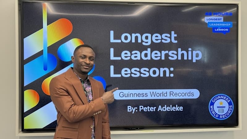 GWR: Nigeria’s Peter Adeleke breaks longest leadership lesson record