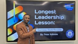GWR: Nigeria’s Peter Adeleke breaks longest leadership lesson record