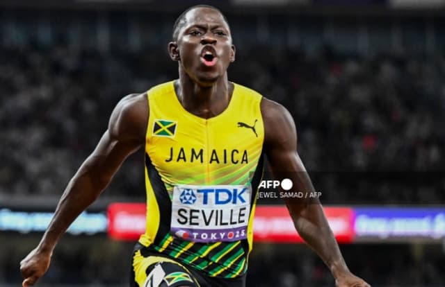 Jamaica?s Seville wins world 100m gold as Nigeria?s Ajayi finishes 6th