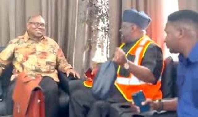 Dele Momodu hosts Peter Obi for breakfast in Accra