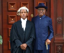 PHOTOS: Wike joins son’s call to bar procession in Abuja