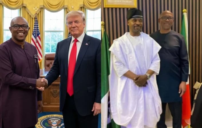 Peter Obi clears the air on viral photos with Donald Trump, MC Oluomo