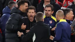 Atletico Madrid manager Diego Simeone regrets clashing with Liverpool supporters at the end of their dramatic Champions League opener at Anfield - but says they were sparked by "insults".