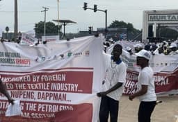 Thousands protest in Kaduna, urge Tinubu to crush saboteurs undermining local refining