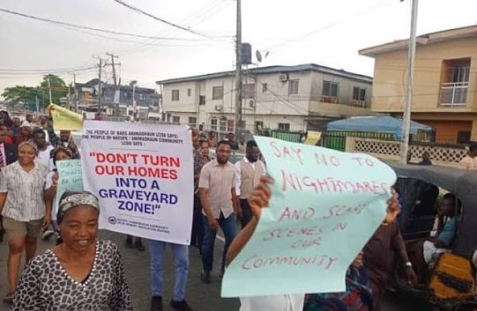 Tension in Surulere as residents protest construction of cemetery