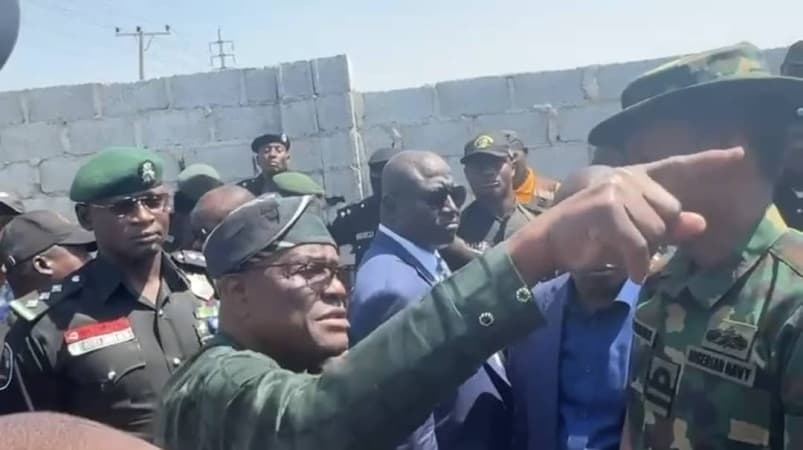 How Wike confronted soldier on duty, shouted and called him a fool in failed bid to force himself into Abuja land linked to Ex-Naval Chief